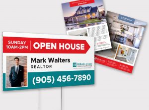 custom realtor sign and feature sheet