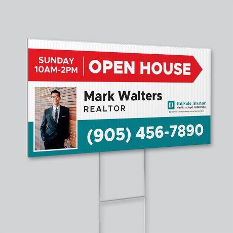 real estate directional sign